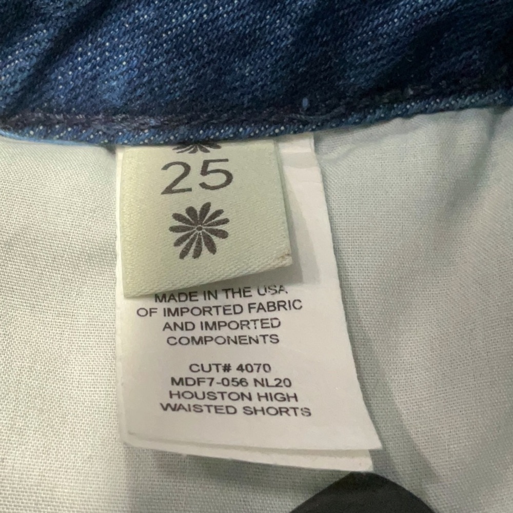 Show Me Your Mumu Houston Dark Wash Distressed High Rise Shorts Women’s 25 - Picture 4 of 5